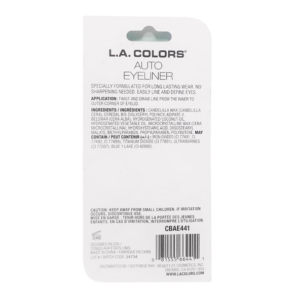 LA Colors Smudge Proof Black/Brown Auto Eyeliner - Picture 4 of 4